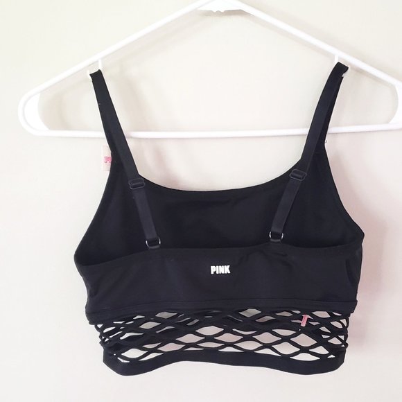 Victoria's Secret Pink Women's Black Long Line Sports Bra - Size Medium, NWOT - Picture 3 of 6
